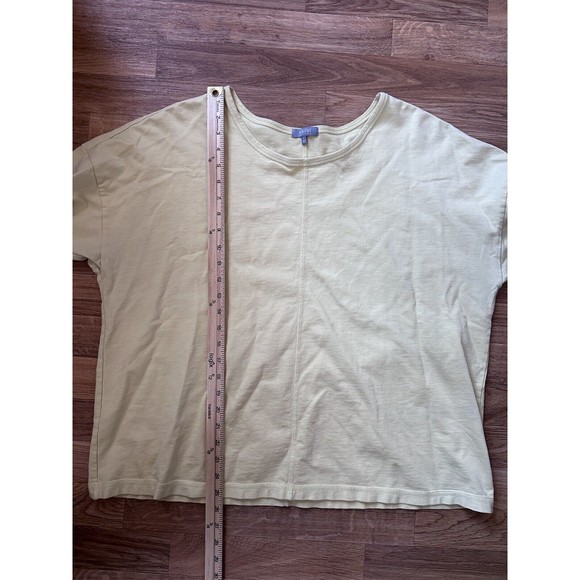 Habitat Clothes To Live In Womens Pullover Sweater Size L Yellow Boat Neck Boxy - Picture 11 of 11